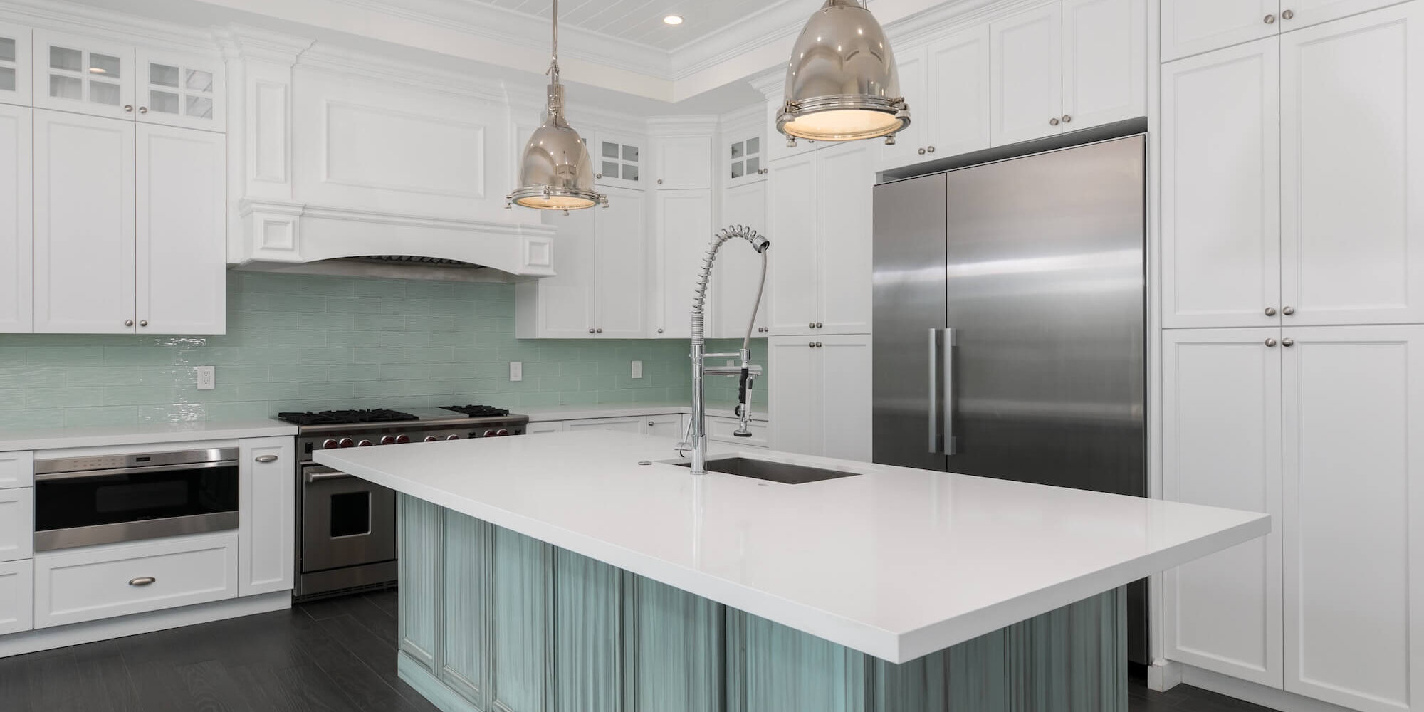 light blue cabinets in fort lauderdale refinished professionally